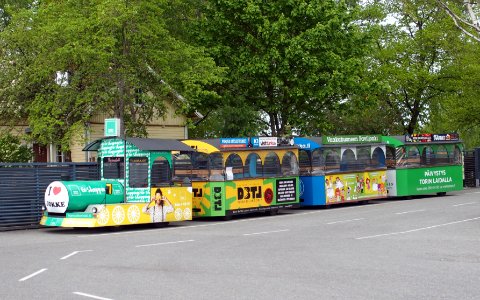 Jokke Jokijuna children's street train in Turku Finland