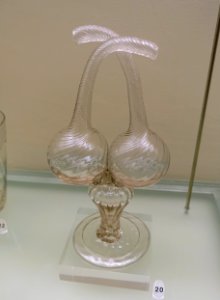 Joined cruets, Marinha Grande, 1700s, glass - Museu Nacional de Soares dos Reis - Porto, Portugal - DSC00611