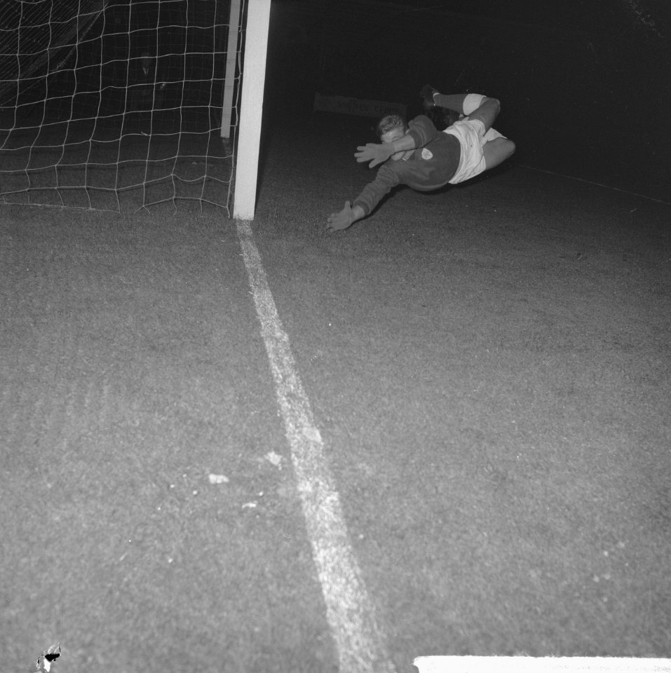 Jong Oranje tegen Jong Denemarken 2-2, keeper Sorensen, Bestanddeelnr 914-3422