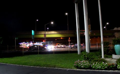 JFK Expressway overpass, Rockaway Blvd, Queens, NY Oct 2017