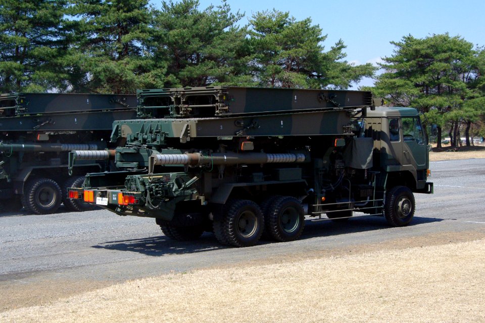 JGSDF Type81 self propelled bridge 20120408-02