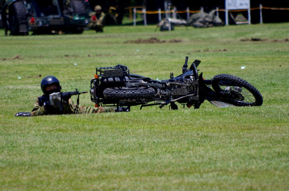 JGSDF reconnaissance bicycle (Kawasaki KLX250) 20140615-02