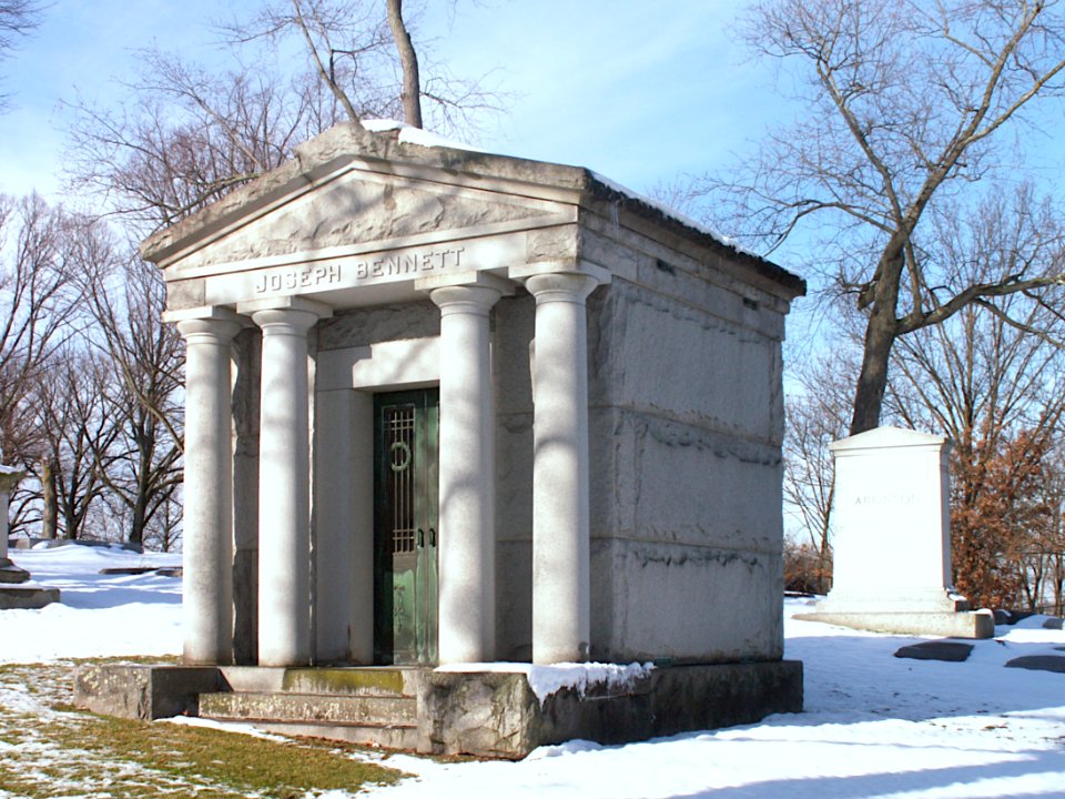 Joseph Bennett mausoleum, West View Cemetery, 2020-12-03, 02