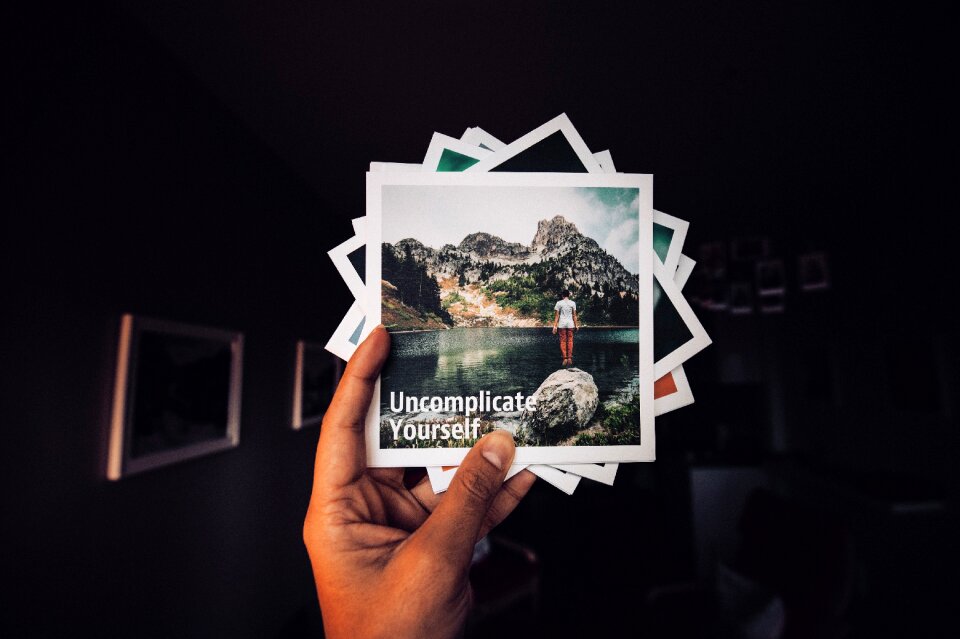 Uncomplicate yourself inspirational gray inspiration