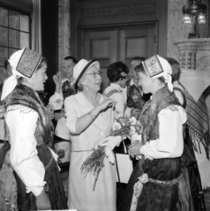 Joegoslavische dansers in Rotterdam mevrouw Van Walsum, Bestanddeelnr 914-1315