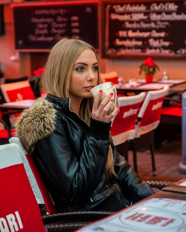 Coffee latte outdoors