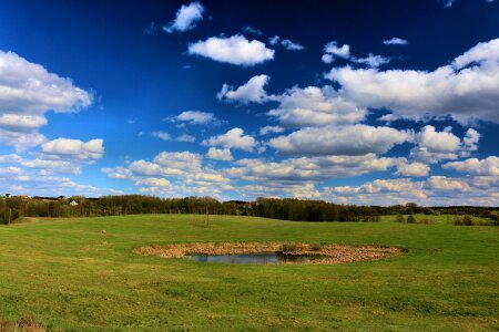 Cloud blue panorama photo