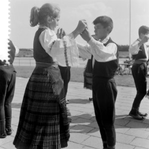 Joegoslavische volksdansers op de Bosbaan, Bestanddeelnr 908-8665