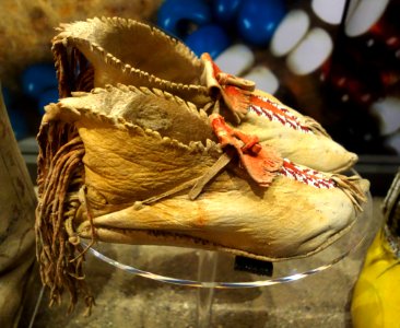 Jicarilla Apache moccasins, c. 1880 - Bata Shoe Museum - DSC00498