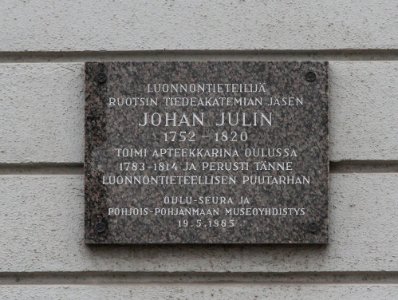 Johan Julin Plaque Oulu