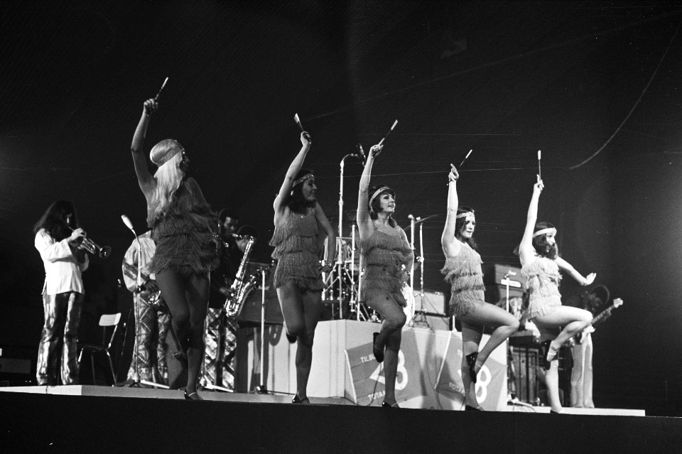 Joe Frazier en zijn groep tijdens het concert, Bestanddeelnr 924-5579