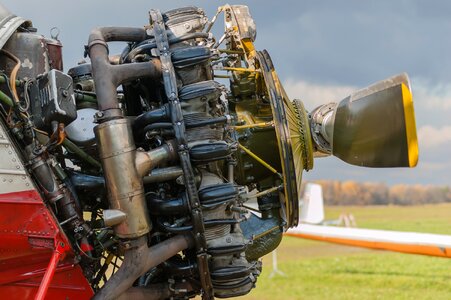 Screw propeller aviation photo