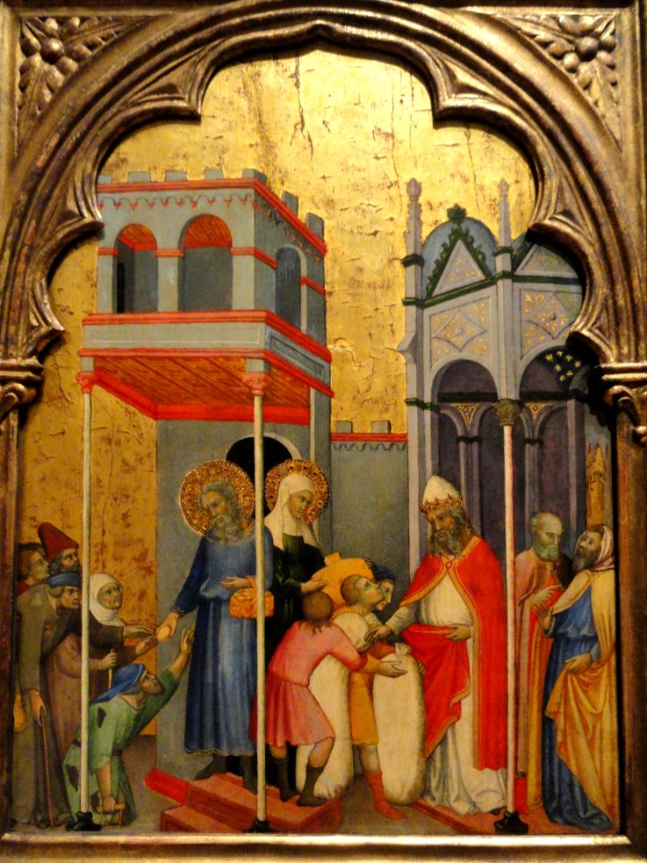 Joachim and the Beggars by Andrea di Bartolo, c. 1400, tempera on panel - National Gallery of Art, Washington - DSC00167