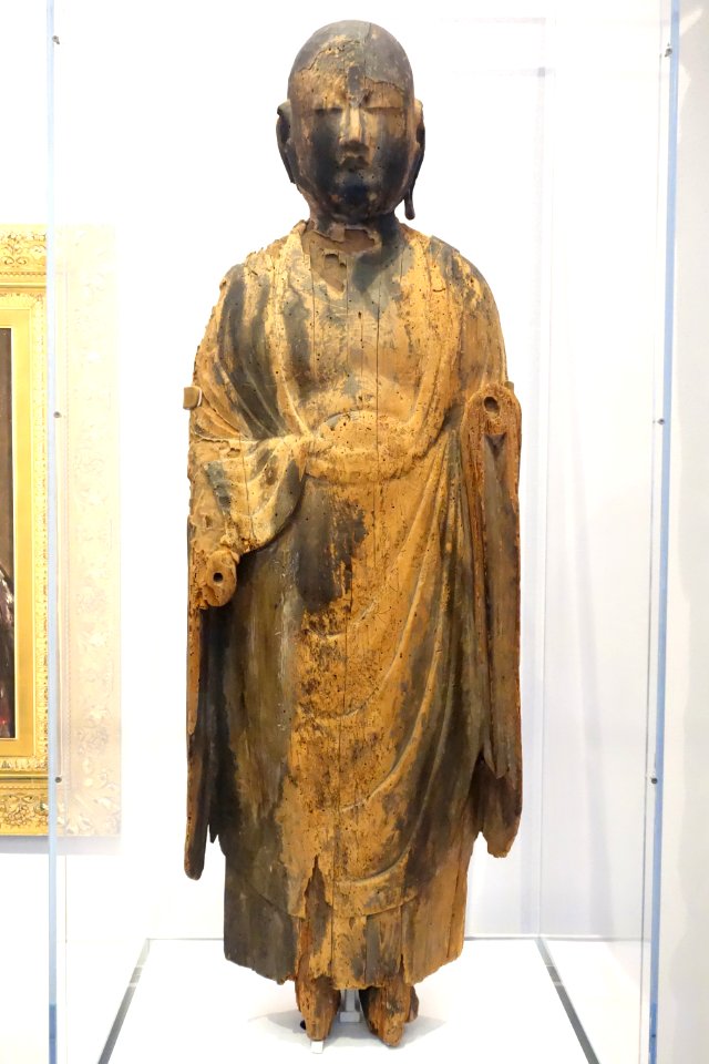 Jizo Bosatsu (Bodhisattva Kshitigarbha), Japan, Heian period, late 10th to early 11th century, wood - Brooklyn Museum - Brooklyn, NY - DSC08463