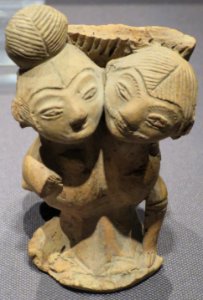 Jivajivak, terracotta, 5th century, Tokyo National Museum