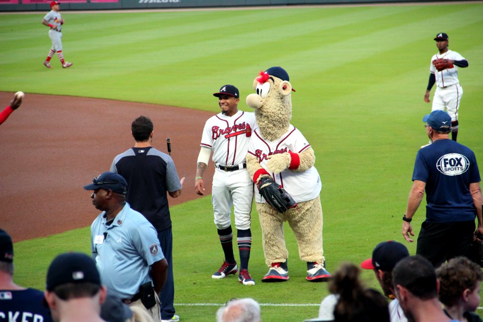 Johan Camargo with Blooper, Sept 18 2018