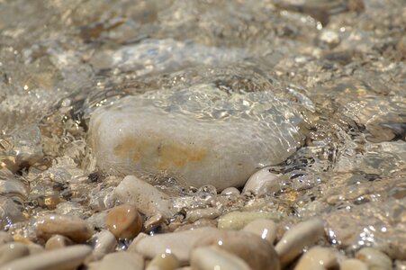 Sea pebble beach crystal clear