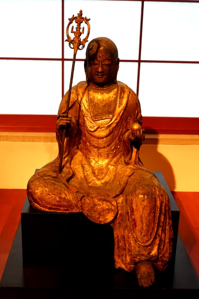 Jiso Bosatsu, Japan, Nanbokucho period, c. 1300s AD, wood, gilding, polychrome - Dallas Museum of Art - DSC05099
