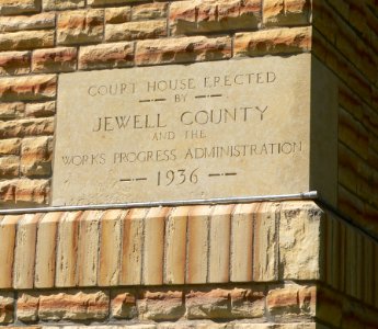 Jewell County, Kansas courthouse cornerstone 1