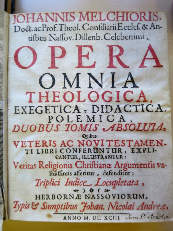 Johannes Melchior Opera Omnia