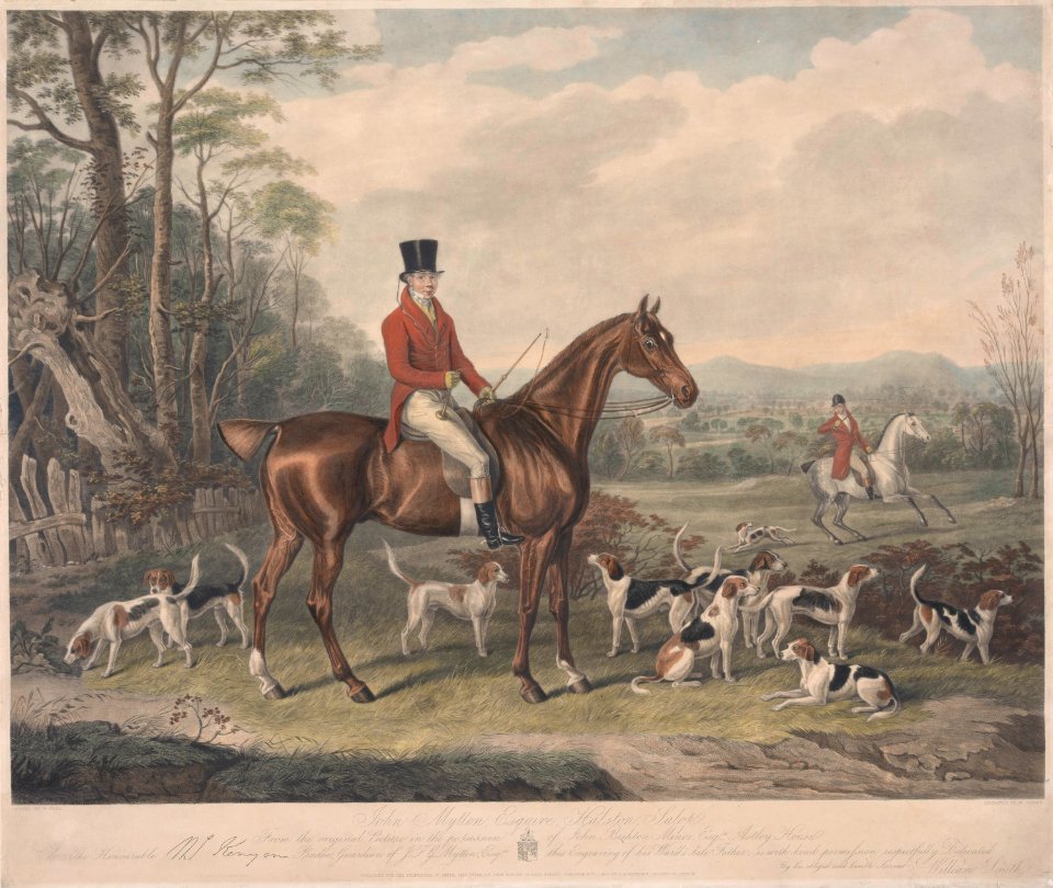 John Mytton, Esquire, Halston, Salop, by William Giller after William Webb, 1841, aquatint, hand-colored, Yale Center for British Art