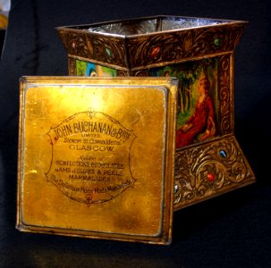 John Buchanan & Bros, Stewart St Cowcaddens, Glasgow, confections, chocolates, jams, jellies & peels, marmalades tin, pic16
