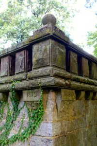John Eliot Memorial detail (1879, Waban) - Nonantum, Newton, MA - DSC07200