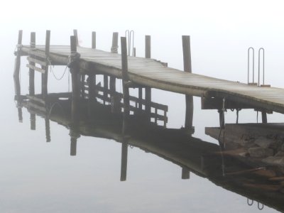 Jetty in fog at Holländaröd 5