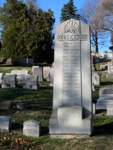 John E. Cook stele, South Side Cemetery, 2020-12-10, 01