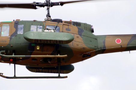 JGSDF UH-1J & Type87 mine dispenser 20140112
