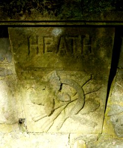 John Eliot Memorial detail (Heath) - Nonantum, Newton, MA - DSC07188