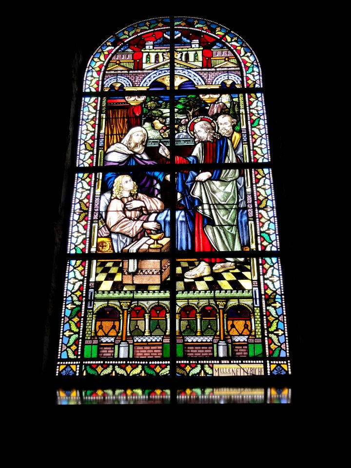 Jeumont (Nord, Fr) Église St.Martin, vitrail 09 Résurrection de la fille de Jaïre