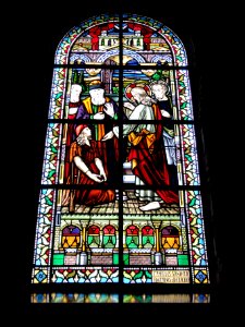 Jeumont (Nord, Fr) Église St.Martin, vitrail 04 Guérison de l'homme à la main dessechée