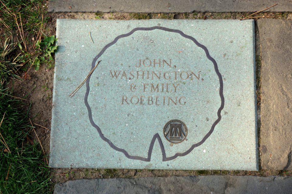 John, Washington, and Emily Roebling - Brooklyn Celebrity Path - DSC07916