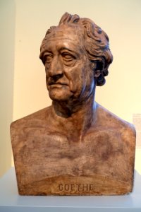 Johann Wolfgang von Goethe, by Christian Daniel Rauch, 1820, plaster, shellac - Germanisches Nationalmuseum - Nuremberg, Germany - DSC03356