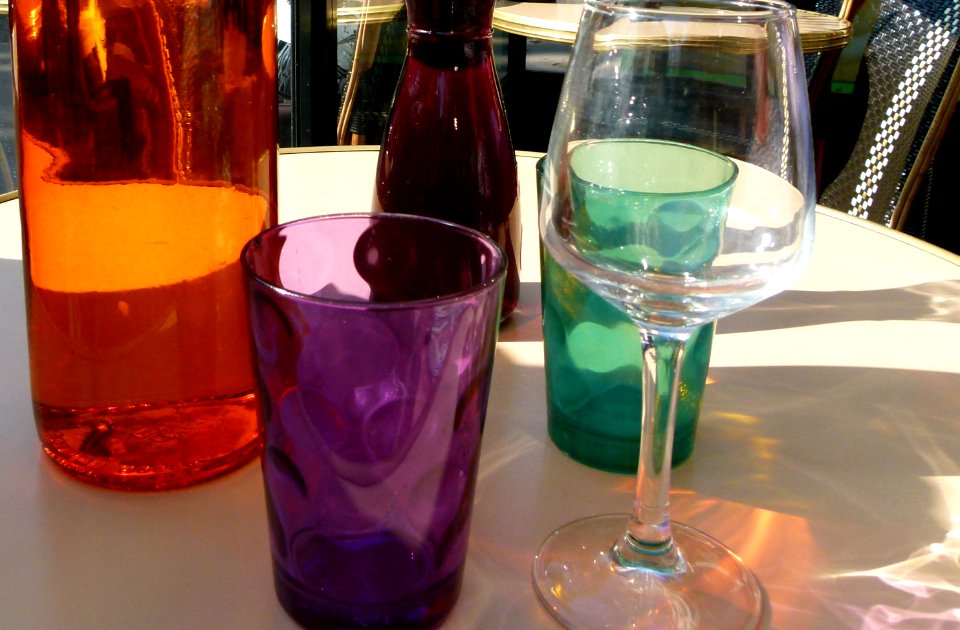 Jeux de couleurs, café boulevard Saint-Germain