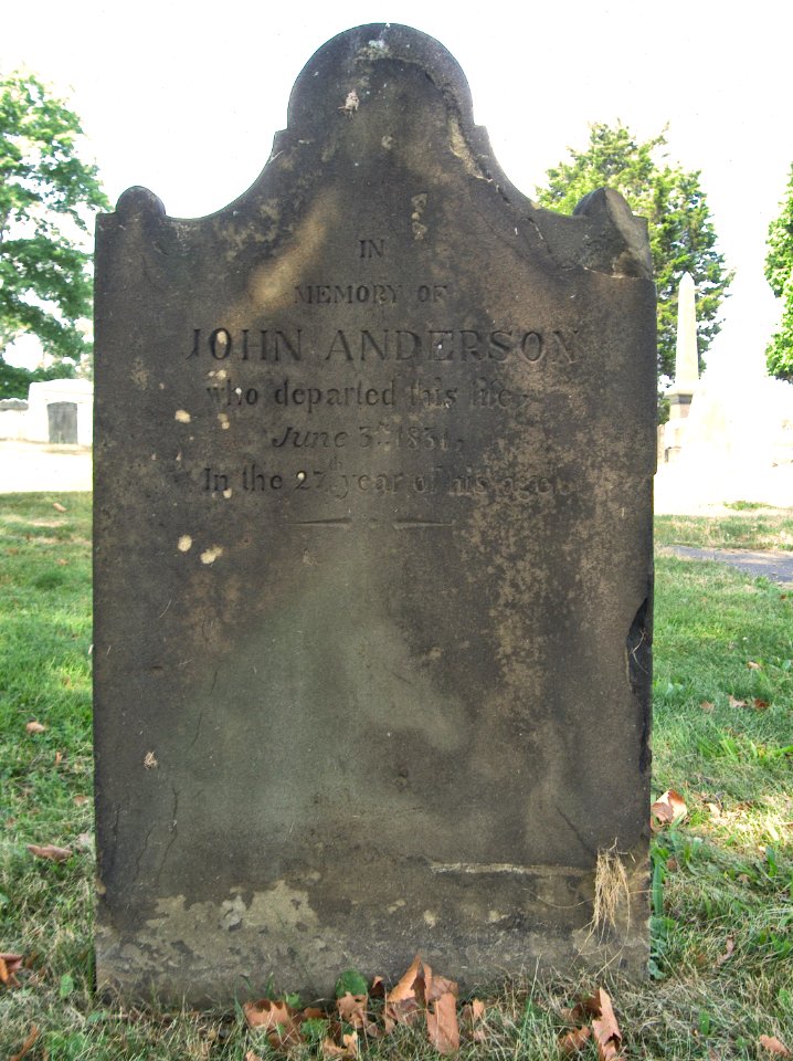 John Anderson Tombstone, Hiland Cemetery, 2015-08-17, 01