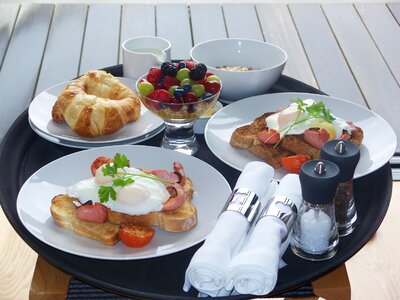 Cooked english breakfast food