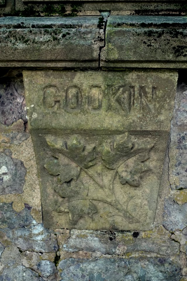 John Eliot Memorial detail (Gookin) - Nonantum, Newton, MA - DSC07189
