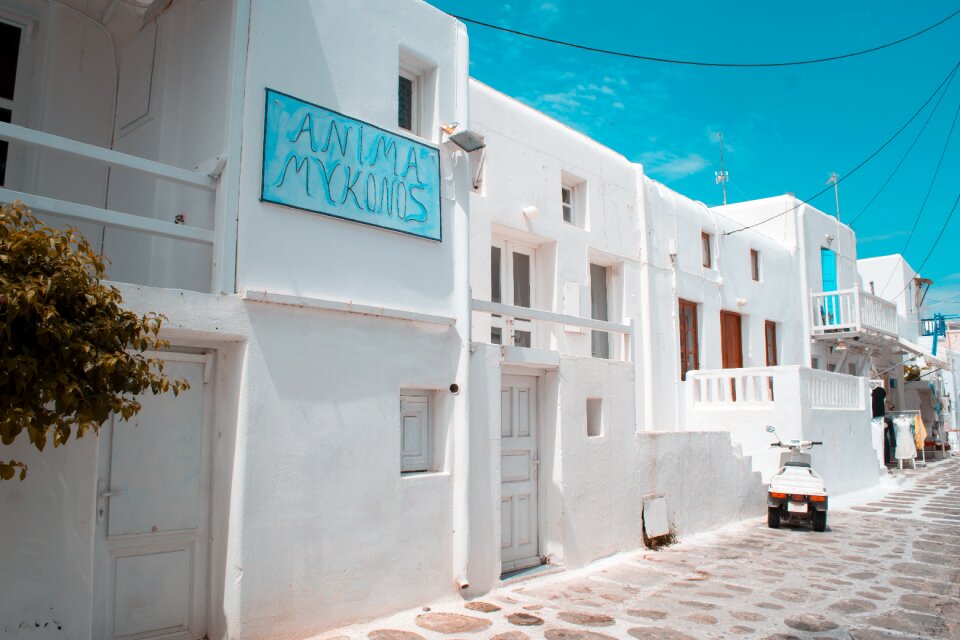 Mykonos houses white