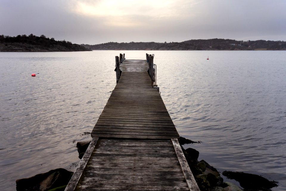 Jetty in Holländaröd on a cold evening