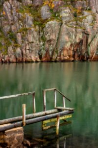 Jetty in Loddebo in the rain 2