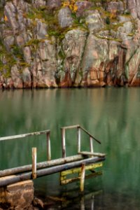 Jetty in Loddebo in the rain 2 photo