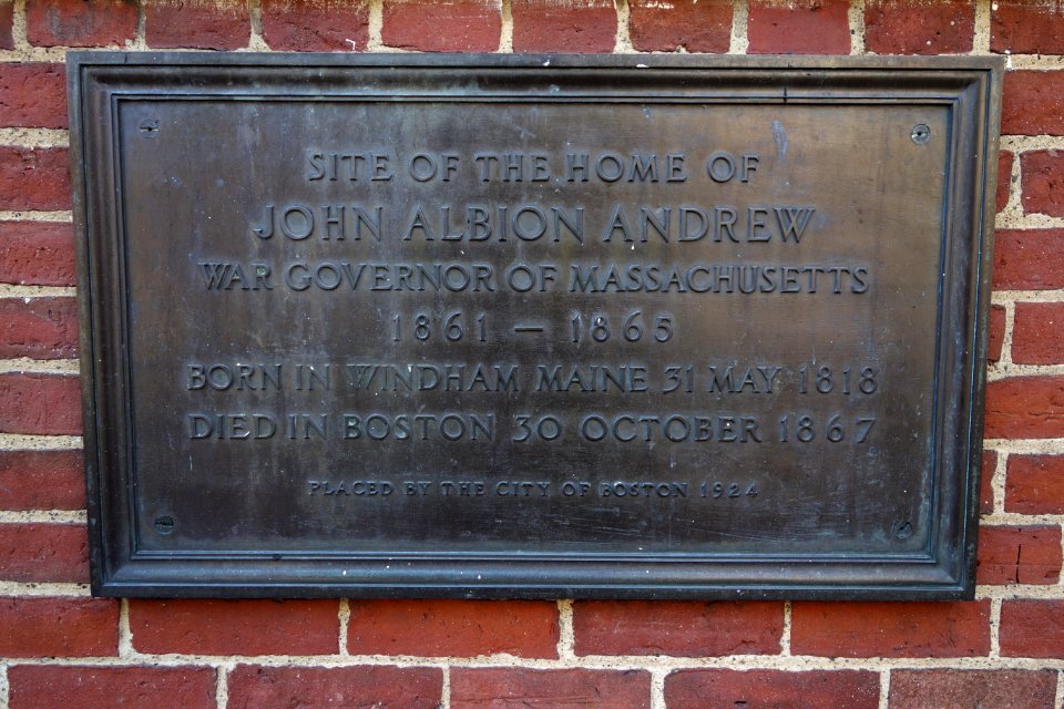 John Albion Andrew plaque - Boston, MA - DSC02649