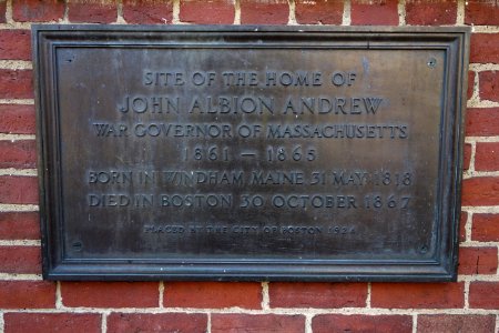 John Albion Andrew plaque - Boston, MA - DSC02649