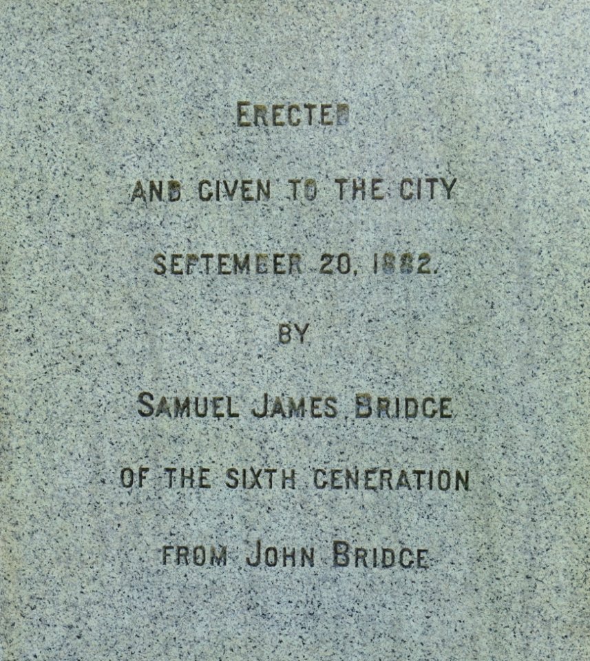 John Bridge by Thomas Ridgeway Gould - inscription - Cambridge, MA - DSC06564