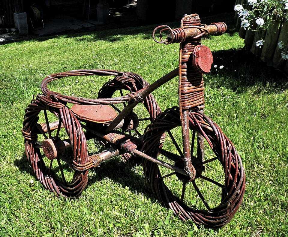 Hand labor from wood vehicle