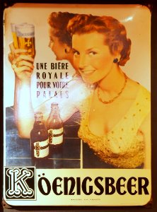 Köenigsbeer enamel advertising sign