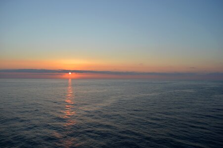 Light adriatic sea evening photo