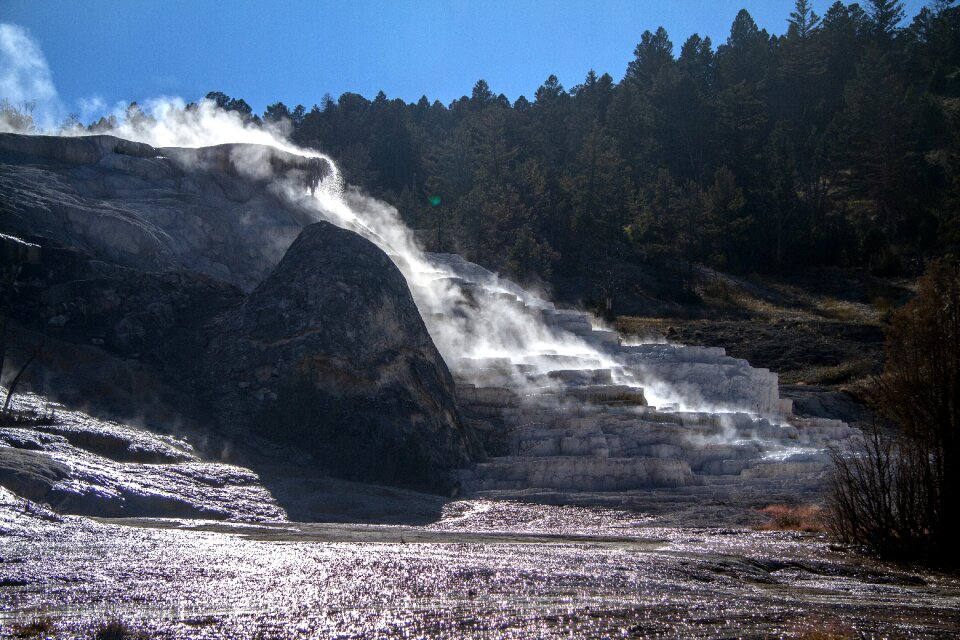 Sinter terassen volcano america